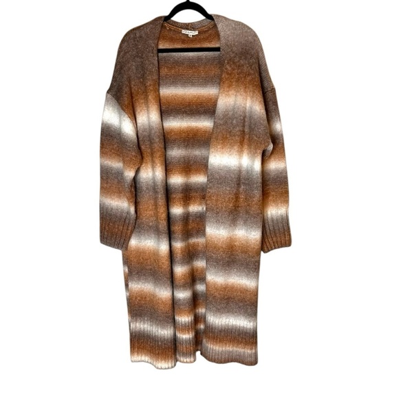 Z Supply Naya Marled Cardigan Light Taupe- Ombré Duster Cardigan- Size Medium - Picture 5 of 12